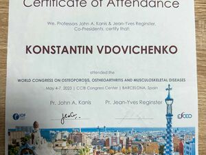 World congress of osteoporosis